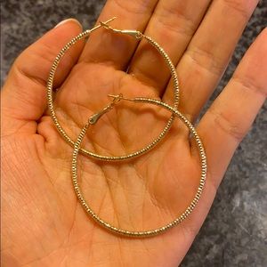 Gold hoop earrings